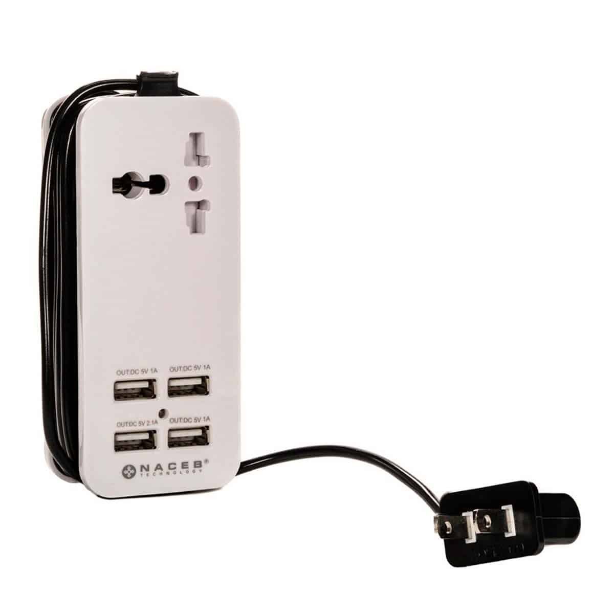 ADAPTADOR CONTACTO NACEB (NA-0705) MULTIPUERTOS,USB*4,SOCKET,1500 W - Imagen 4