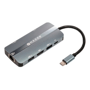 ADAPTADOR NACEB (NA-0129) USB-C, 8 EN 1, RJ45 + HDMI + 3*USB 3.0 + PD100W + SD/TF