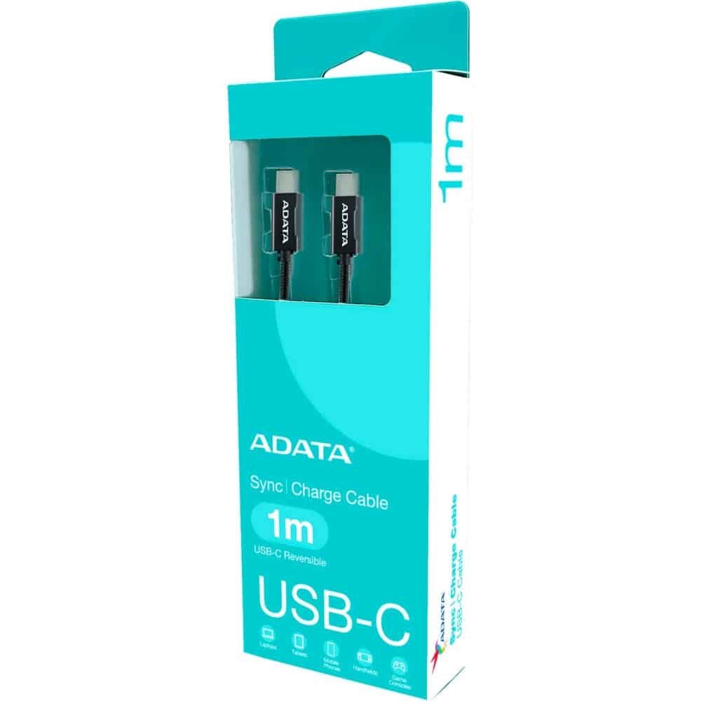CABLE ADATA TIPO C A TIPO C 1M NEGRO CACC 100PN BK - Imagen 4
