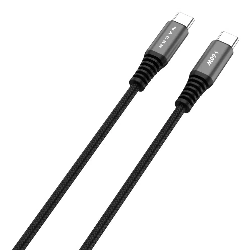 CABLE NACEB (NA-0141) USB TIPO-C A TIPO-C, 100W, 1 METRO - Imagen 2