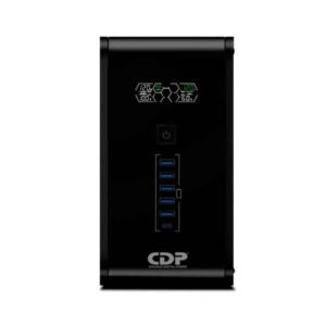 CDP R-Smart1510 - UPS de 1500VA / 900W con pantalla LCD, 10 terminales de salida: 5 con respaldo y AVR, y 5 con supresión de picos.