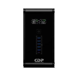 CDP R-Smart2010 - UPS de 2000VA / 1200W con pantalla LCD, 10 terminales de salida: 5 con respaldo y AVR, y 5 con supresión de picos.