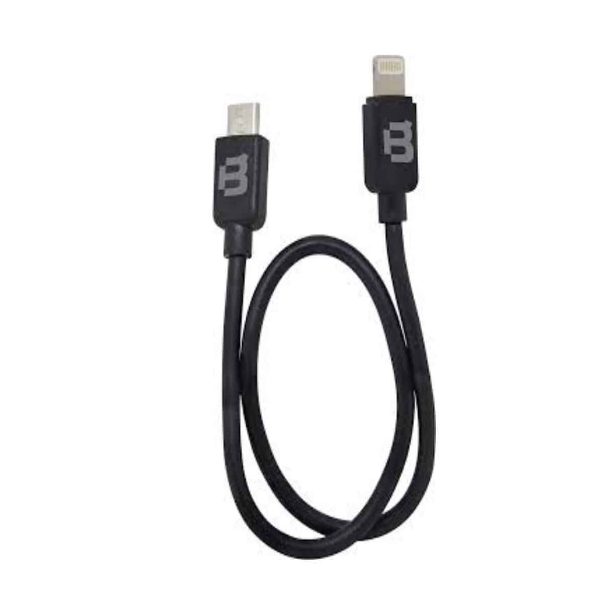 Cable de Carga Blackpcs Doble Punta V8 y Lightning 30cm Negro CABLDPP-1