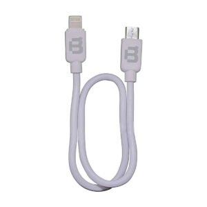 Cable de Carga Blackpcs Doble Punta V8 y Lightning 30cm Blanco CAWDPP-1