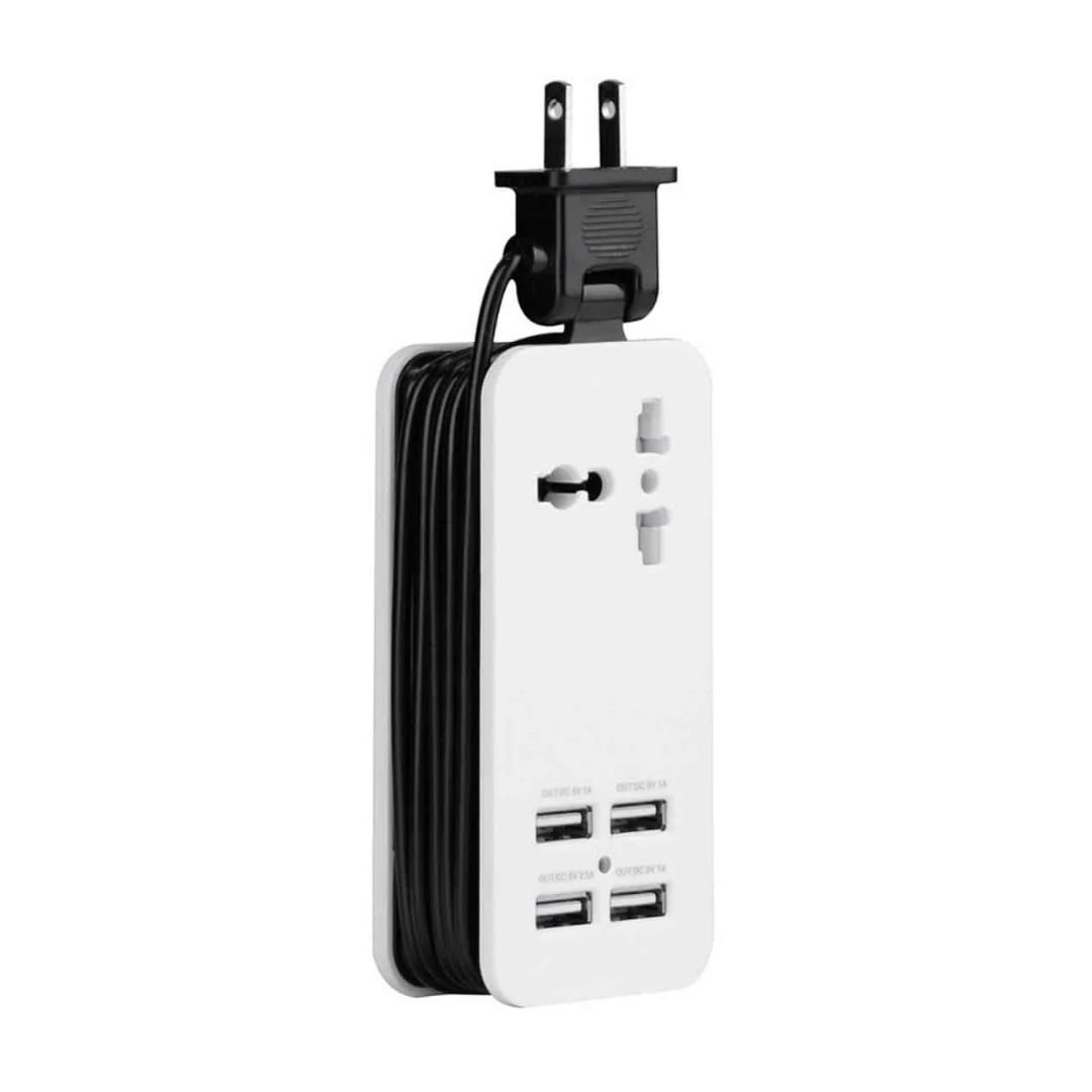 ADAPTADOR CONTACTO NACEB (NA-0705) MULTIPUERTOS,USB*4,SOCKET,1500 W