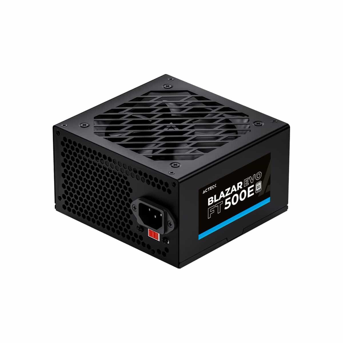 FUENTE DE PODER ACTECK (ES-05001E) FT500E,500W,24 PINES,2 SATA,1 MOLEX,VENT 120MM,NEGRO