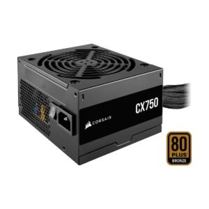 FUENTE DE PODER CORSAIR (CP-9020279-NA) CX750,750W,80 PLUS BRONZE,3 SATA,2 PCIE,VENT 120MM,NEGRO