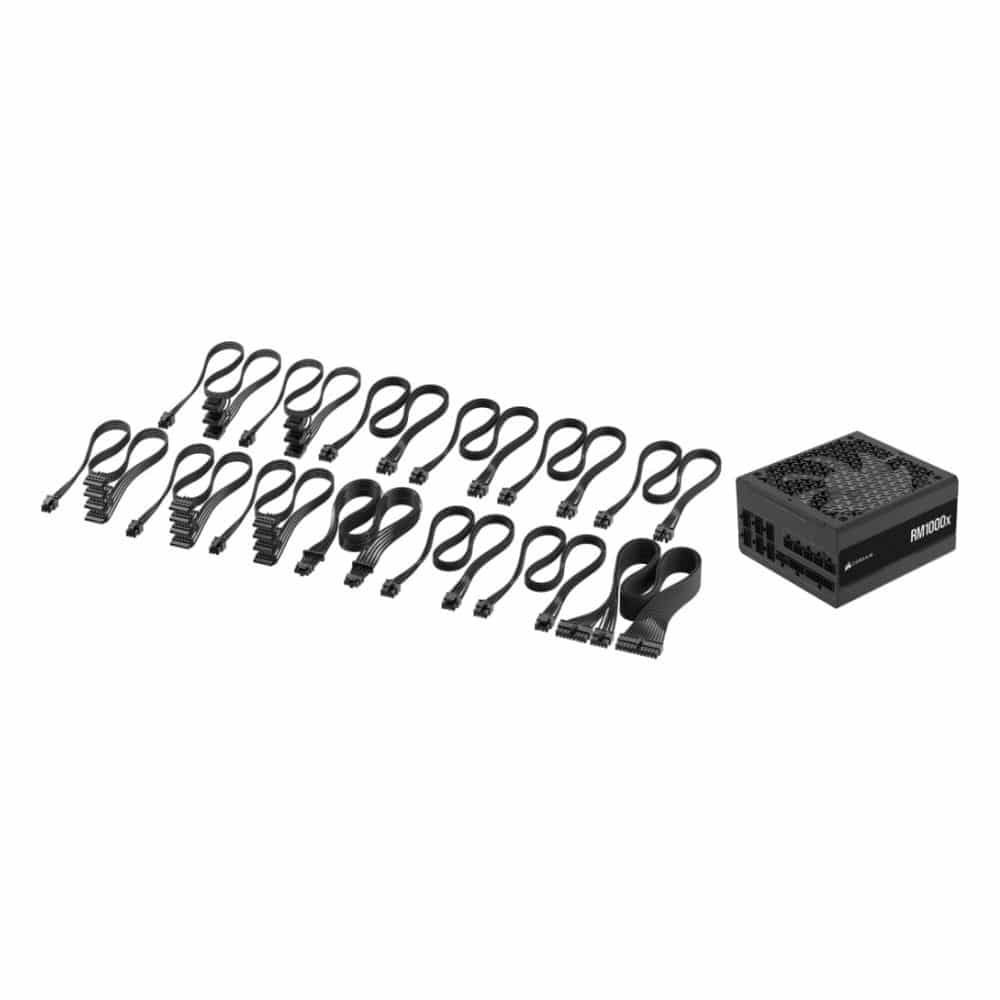 FUENTE DE PODER CORSAIR RMX SERIES RM1000X 1000W GOLD FULL MODULAR NEGRO CP 9020271 NA - Imagen 2