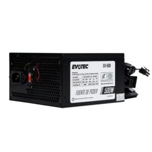 FUENTE DE PODER EVOTEC (EV-500) 500W,24 PINES,2 SATA,EMPAQUE INDIVIDUAL