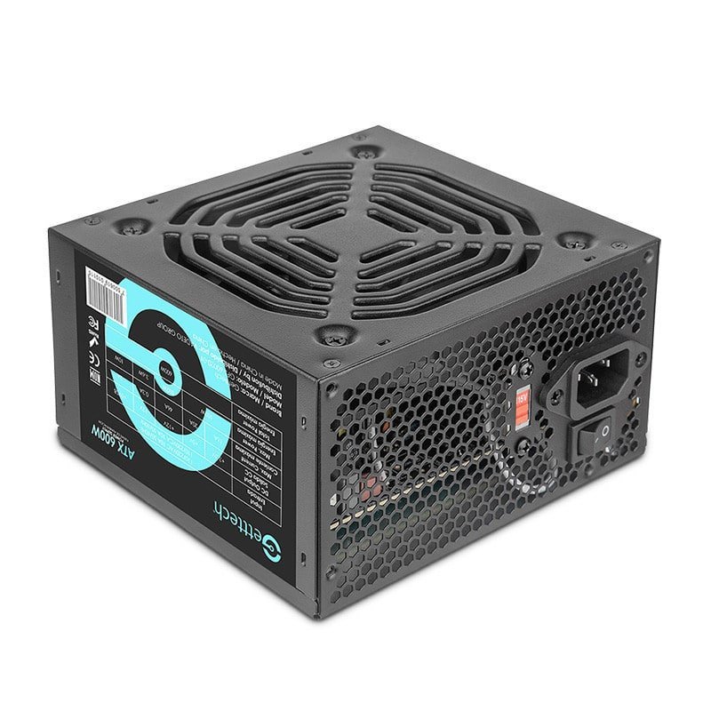 FUENTE DE PODER GETTTECH (GFS-60020-01) 600W, ESTANDAR, VENTILADOR 120MM, ENTRADA AC DE 50/60 HZ - Imagen 2