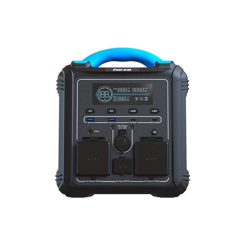 Estación de Energía Portátil Forza Titan FPP-T700 700W con 9 Salidas, Pantalla LCD y Carga Rápida