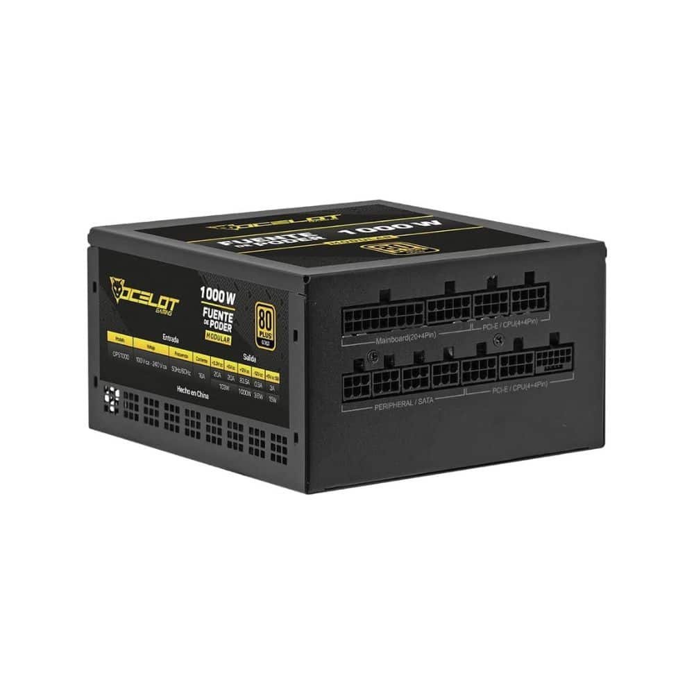 FUENTE DE PODER OCELOT GAMING OPS1000 / ATX / 1000W / MODULAR / 80 PLUS GOLD / COLOR NEGRO - Imagen 2