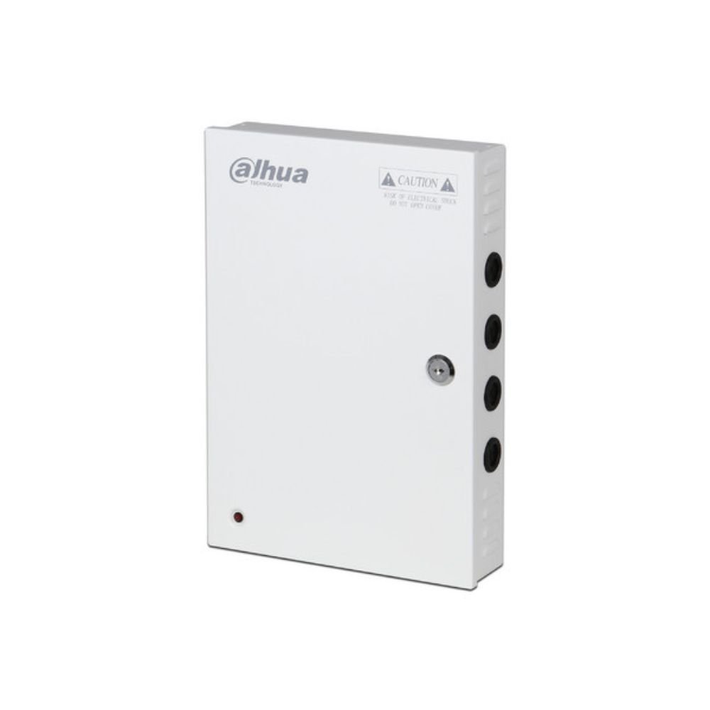 Fuente de Poder DAHUA DH-PFM342-9CH 12 VCC 10A para 9 Cámaras con Gabinete Metálico
