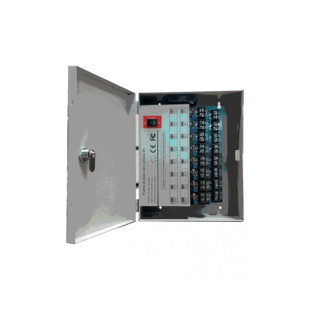 Fuente de Poder Profesional SAXXON PSU1220D16H 11-15 VCD 20A para 16 Cámaras 4K Uso Rudo - Imagen 2