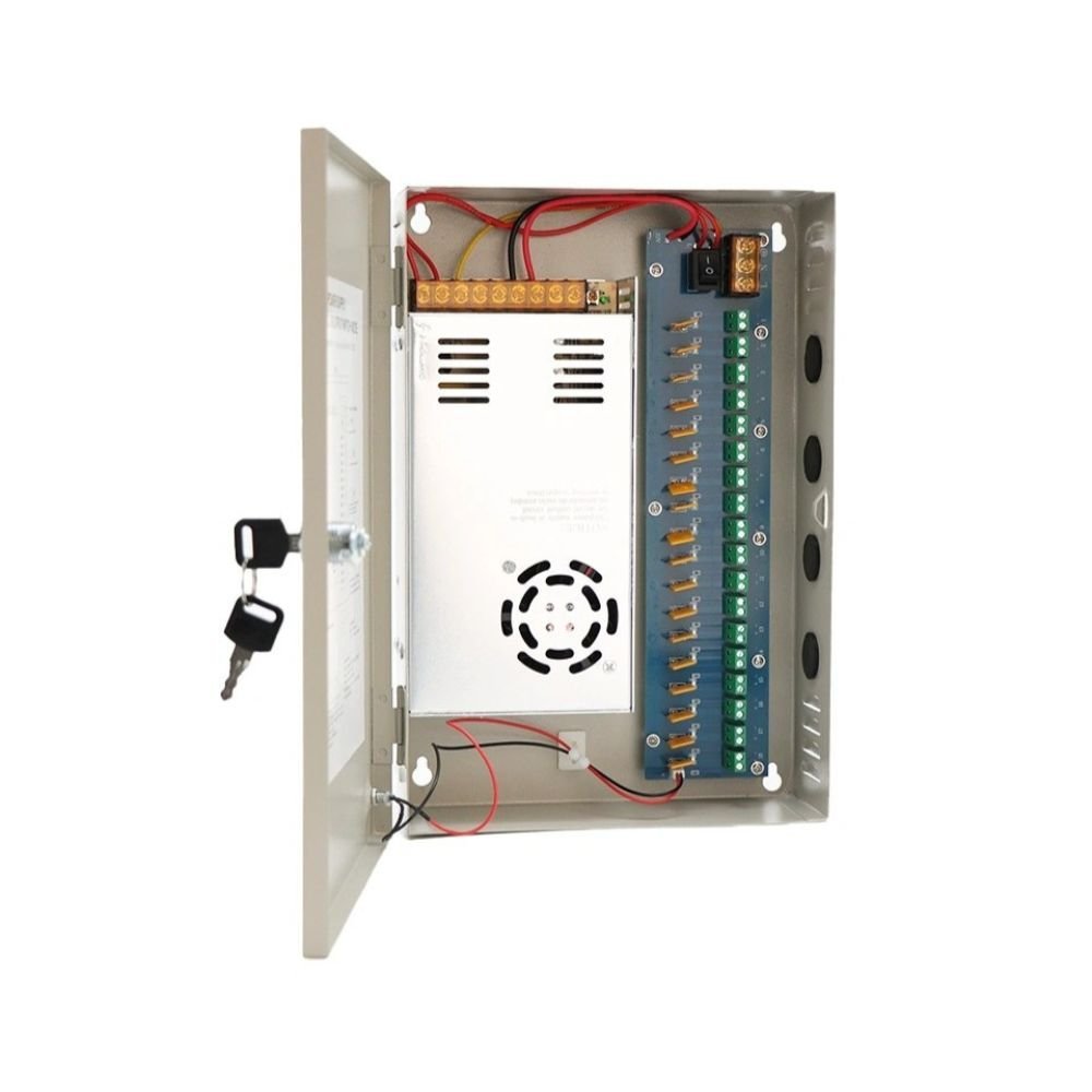 Fuente de Poder Profesional SAXXON SX30A18CH 12 VCD 30A 18 Canales con Switch 110/220V - Imagen 3
