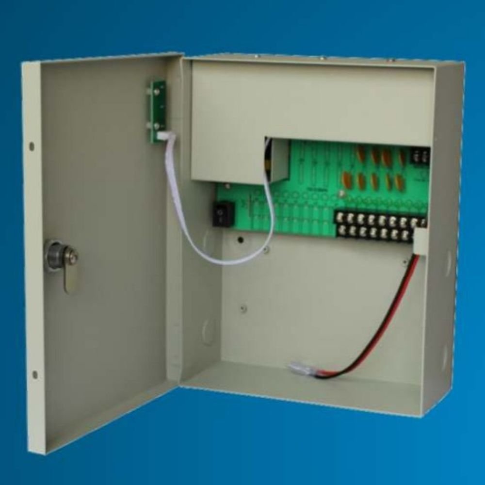 Fuente de Poder SAXXON PSU1210D9B 12 VCD 10A para 9 Cámaras con Respaldo de Batería - Imagen 2