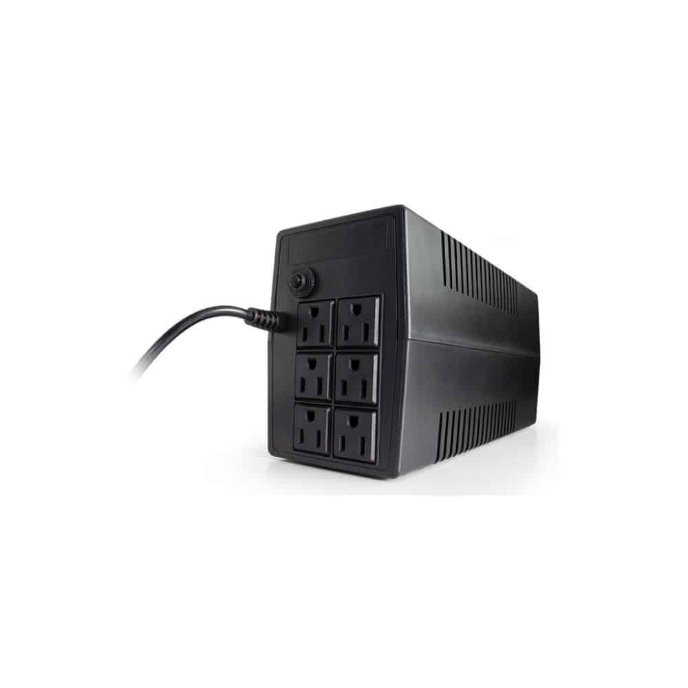 NOBREAK VORAGO 800 VA 480W 6 CONTACTOS CON RESPALDO NEGRO UPS-301 - Imagen 2