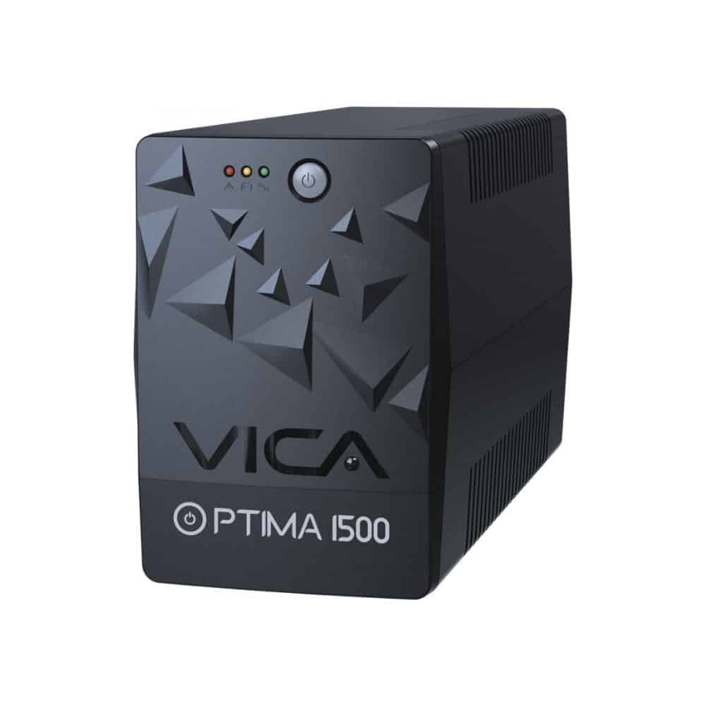 NO BREAK UPS VICA OPTIMA 1500 1500VA/900W 8 TOMAS REGULADAS Y RESPALDADAS NEMA 5-15R, RJ11/45, 3 AÑOS DE GARANTIA