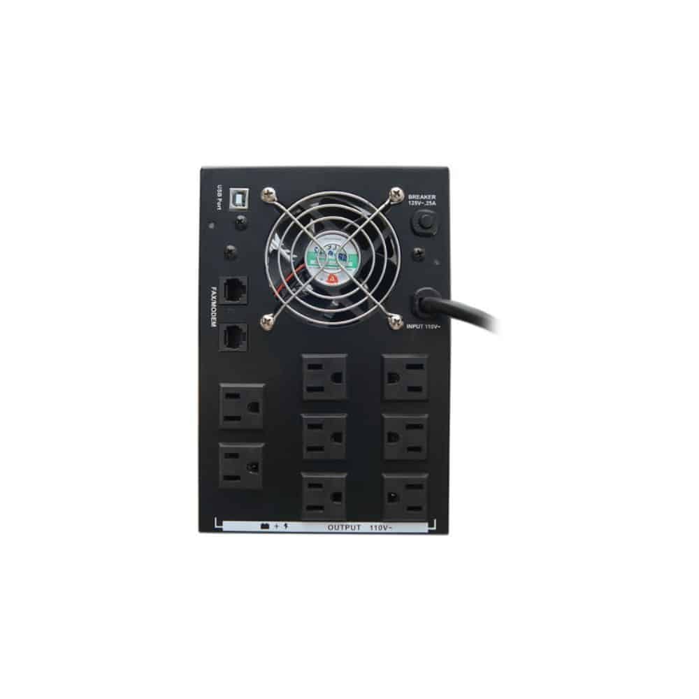 NO BREAK UPS VICA S3000 3000VA/1800W 8 TOMAS REGULADAS Y RESPALDADAS NEMA 5-15R, RJ45, PANTALLA LCD 3 AÑOS DE GARANTIA - Imagen 3