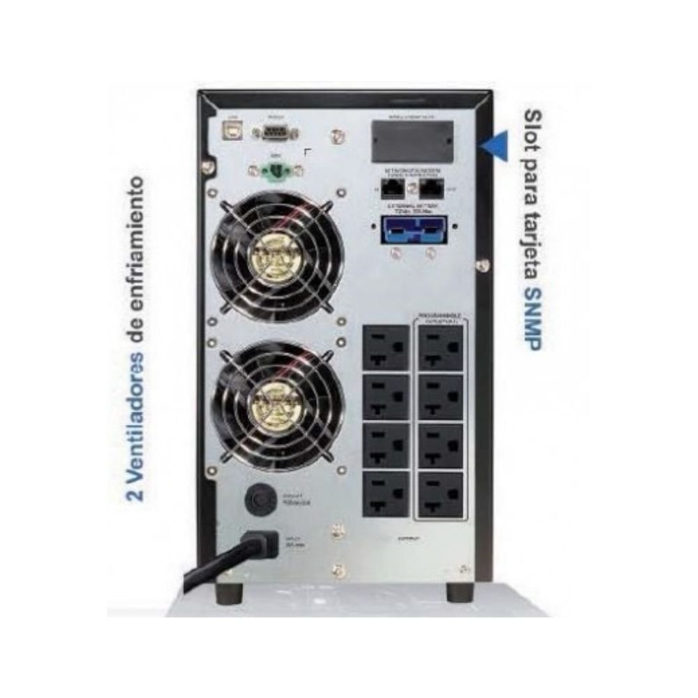 No-Break CDP UPO11-2 AX 2000VA / 2000W Online Doble Conversión con Pantalla LCD y Banco de Baterías - Imagen 2