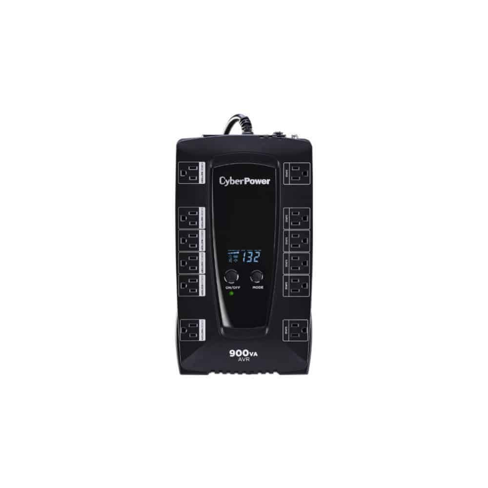 No-Break CyberPower AVRG900LCD 900VA / 480W Interactivo con Pantalla LCD y 12 Contactos
