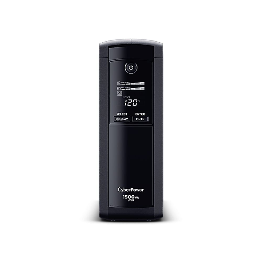 No-Break CyberPower CP1500AVRLCD 1500VA / 900W Interactivo con Pantalla LCD y 12 Contactos