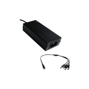 Paquete SAXXON PSU1205DPAQD Fuente de Poder 12 VCC 5A con Divisor para 4 Cámaras