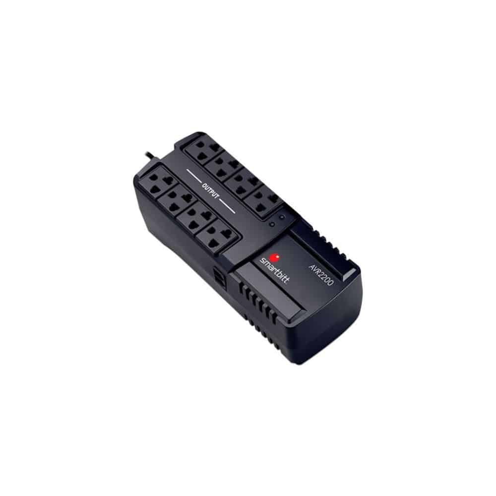 REGULADOR MARCA SMARTBITT 2.2KVA/1.1KW, 8 CONT, RJ-11 (SBAVR2200) - Imagen 2