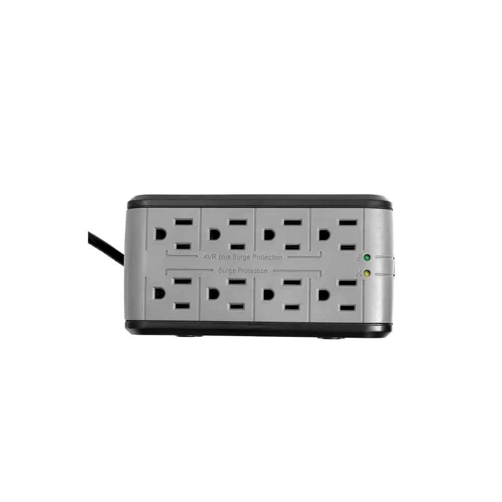 REGULADOR VORAGO 1000VA 8 CONTACTOS C/SUPR. PICOS NEGRO/BLANCO AVR-100 - Imagen 3