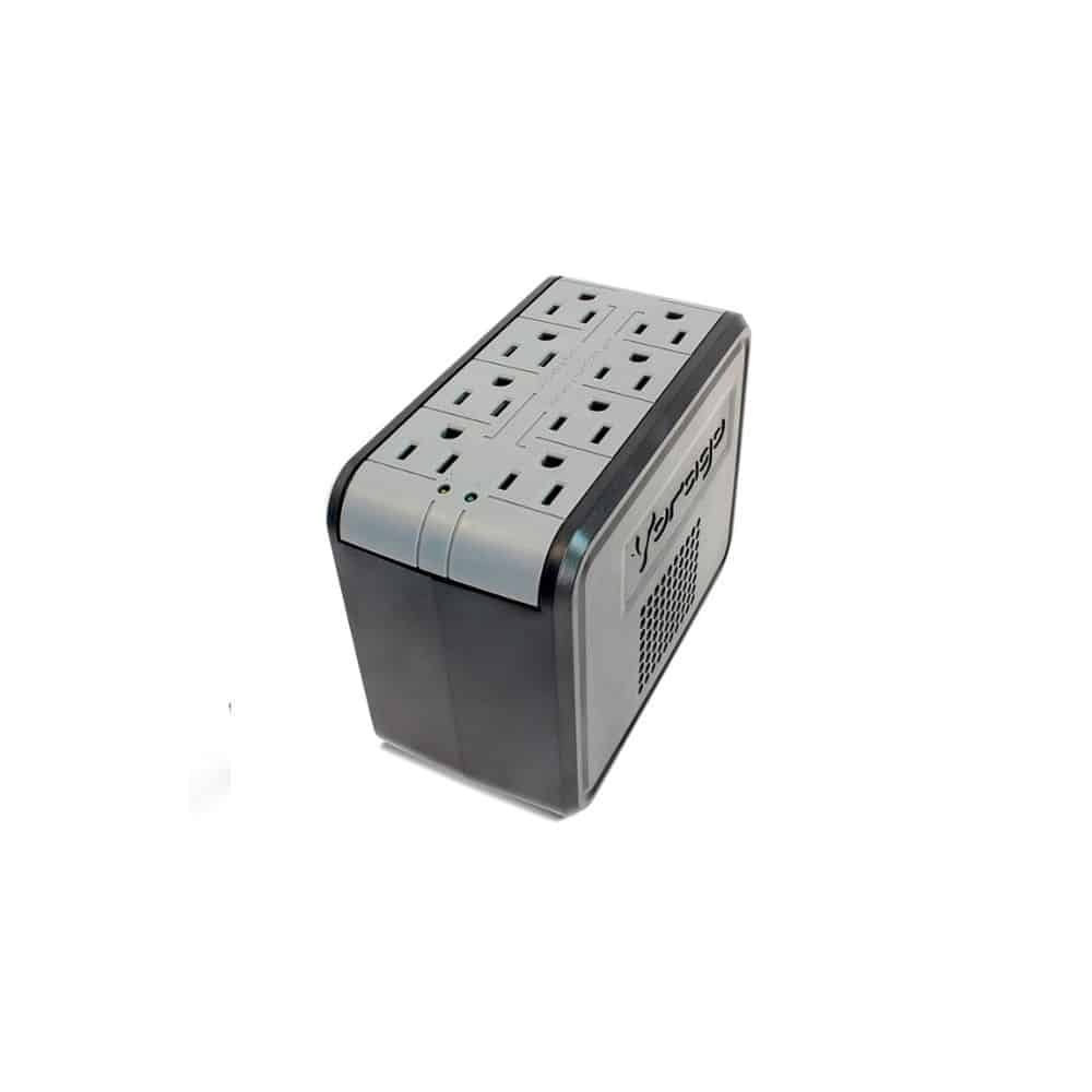 REGULADOR VORAGO 1000VA 8 CONTACTOS C/SUPR. PICOS NEGRO/BLANCO AVR-100
