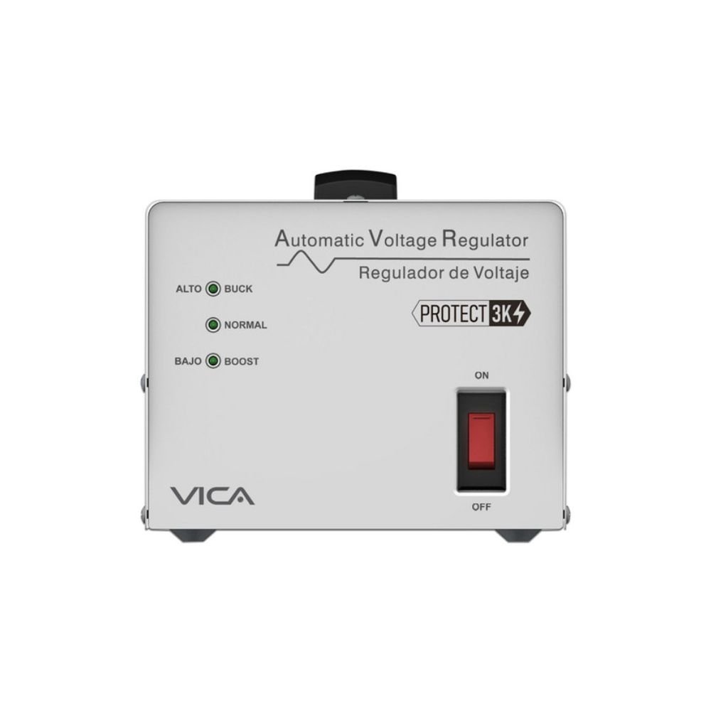 Regulador Automático de Voltaje VICA Protect 3K 3000VA / 1800W con 4 Tomas NEMA 5-15R - Imagen 2