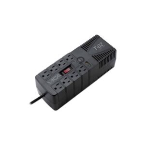 Regulador Electrónico de Voltaje VICA T-02 1200VA / 700W con 8 Contactos y Protección RJ11