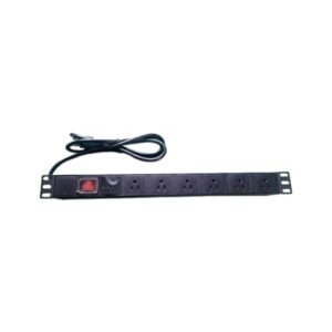 SAXXON PDU06-15A - Barra PDU con 6 Contactos Individuales , 15 Amp , 120V , 1UR , Protección contra rayos , Aleación de Aluminio