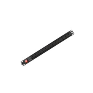 SAXXON SXPDU12P16A- Barra PDU con 12 Contactos Individuales , 16 Amp , 120V , 1UR , Protección contra rayos , Aleación de Aluminio