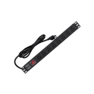 SAXXON SXPDU8P10A - Barra PDU con 8 Contactos Individuales , 10 Amp , 120V , 1UR, Protección contra rayos , Aleación de Aluminio