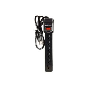 SUPRESOR DE PICOS NACEB (NA-0706) BARRA, 6 CONTACTOS, MAX. 1875 WATTS, CON SWITCH DE REINICIO