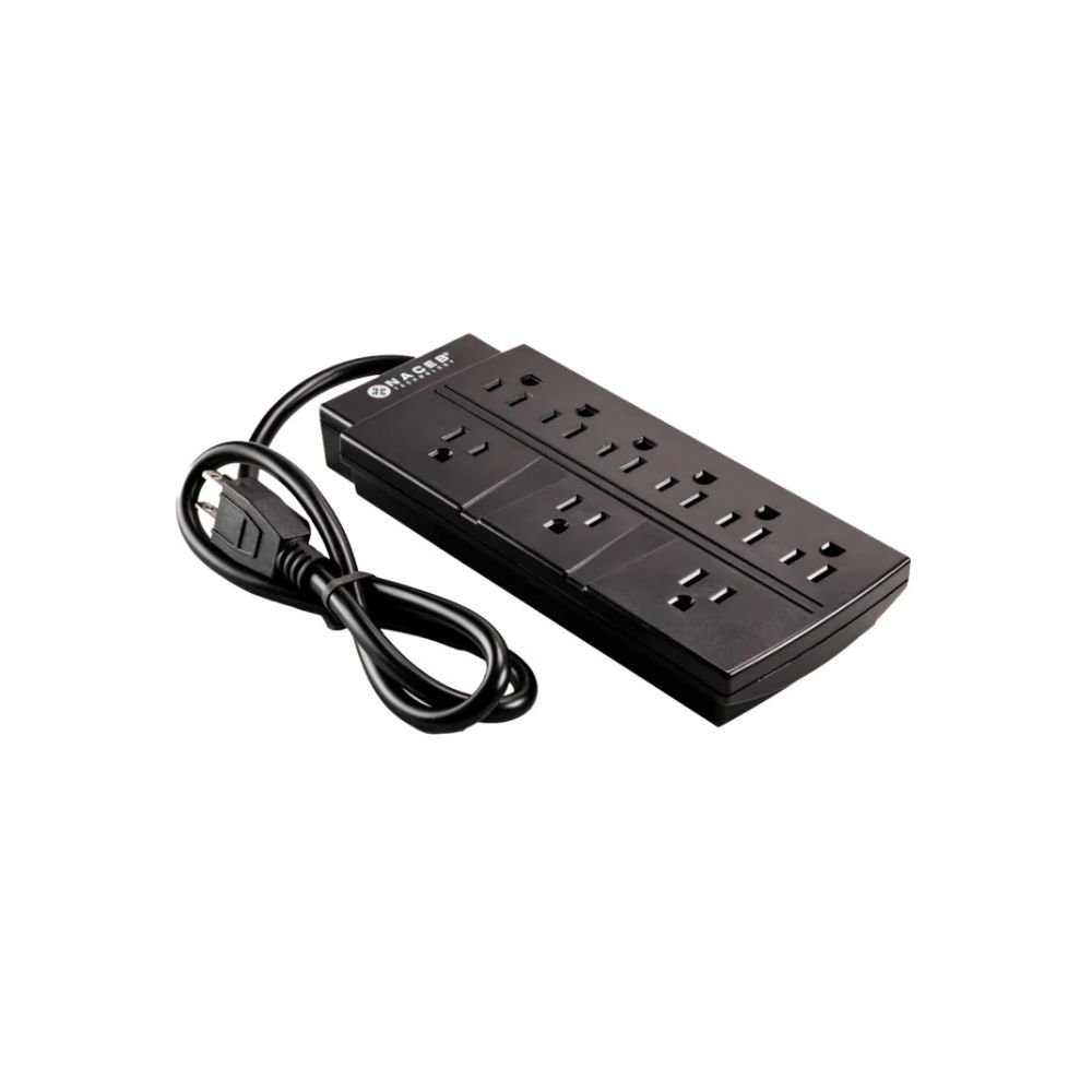 SUPRESOR DE PICOS NACEB (NA-0707) BARRA, 9 CONTACTOS, MAX, 1875 WATTS, CON SWITCH DE REINICIO - Imagen 5