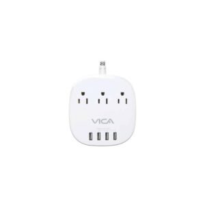 SUPRESOR DE PICOS VICA PARA ESCRITORIO 3 SALIDAS Y 4 PUERTOS USB