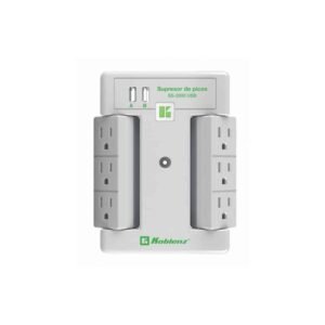 SUPRESOR KOBLENZ 6 CONT GIRATORIOS Y 2 PTOS USB 2.4A SS-2000 (00-5348-00-8)